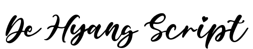 De Hyang Script Font Image