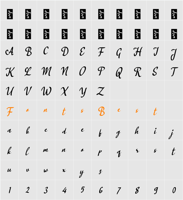 K Kupat Lebaran Character Map