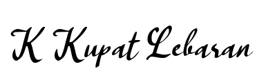 K Kupat Lebaran Font Image
