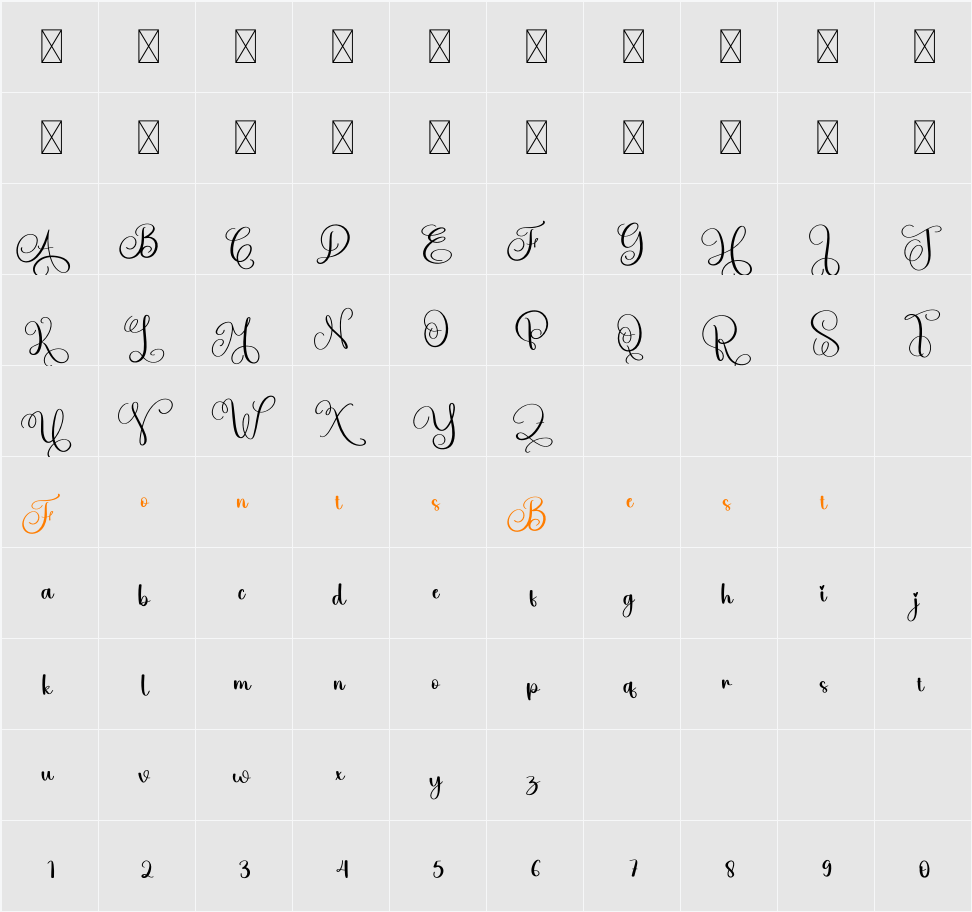 Earrings Character Map