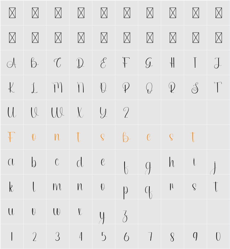 Mother Signature Character Map