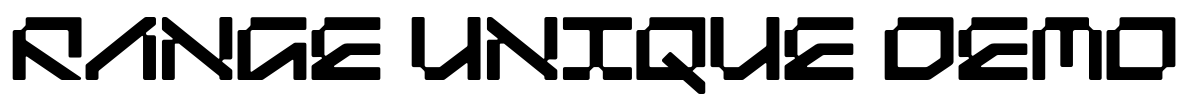 Range Unique Demo Font Image