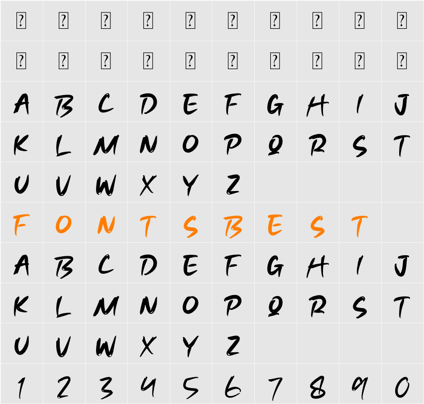 MAGNEON Character Map