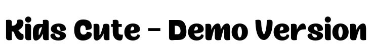 Kids Cute - Demo Version Font Image