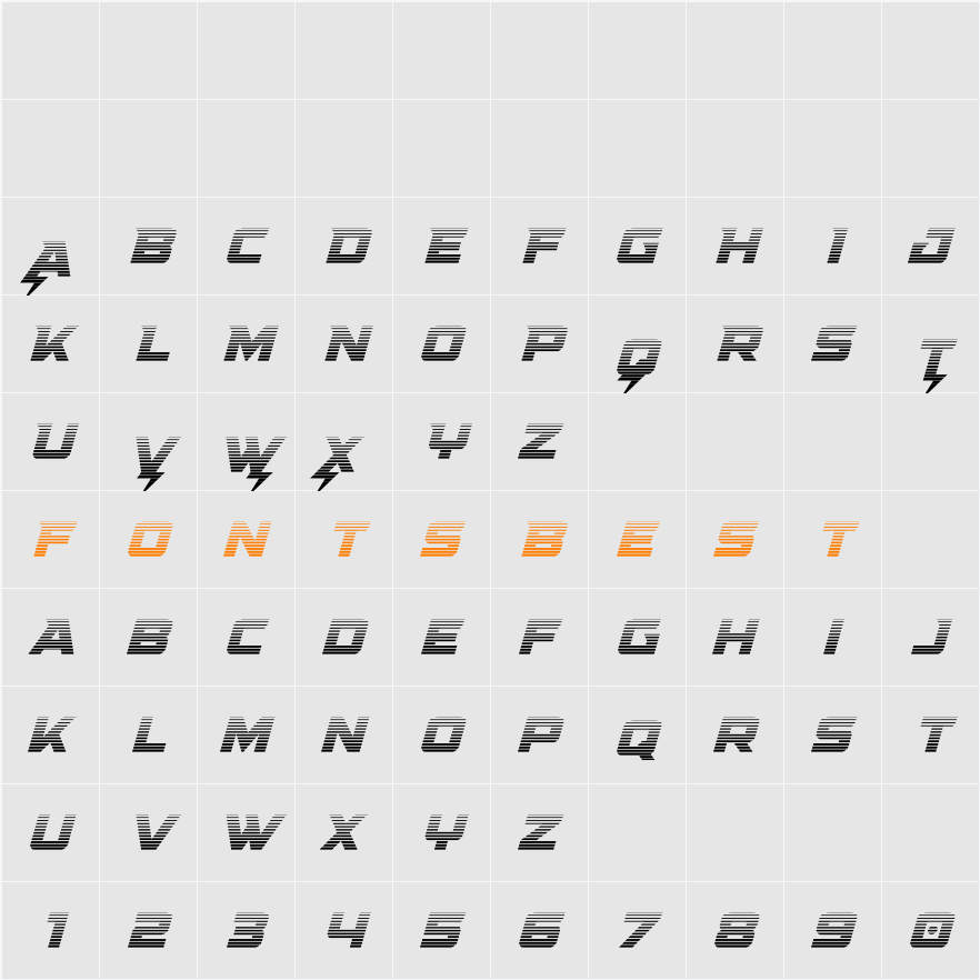 Supercharge Gradient Character Map