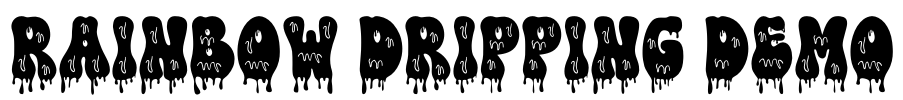 Rainbow Dripping Demo Font Image