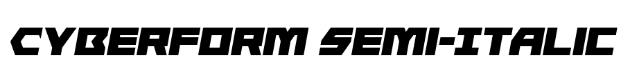 Cyberform Semi-Italic Font Image