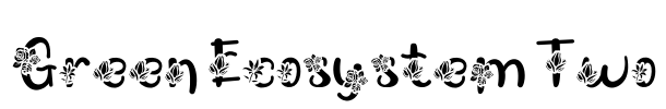 Green Ecosystem Two Font Image