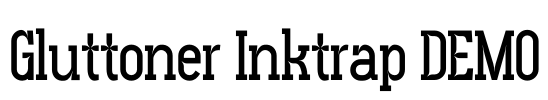 Gluttoner Inktrap DEMO Font Image