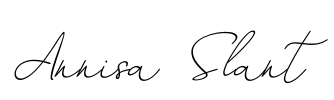 Annisa Slant Font Image