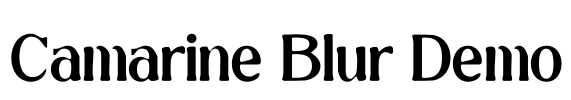 Camarine Blur Demo Font Image
