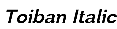 Toiban Italic Font Image