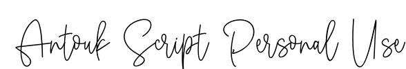 Antouk Script Personal Use Font Image