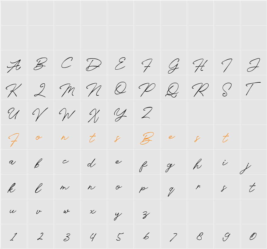 Swalalita Demo Character Map