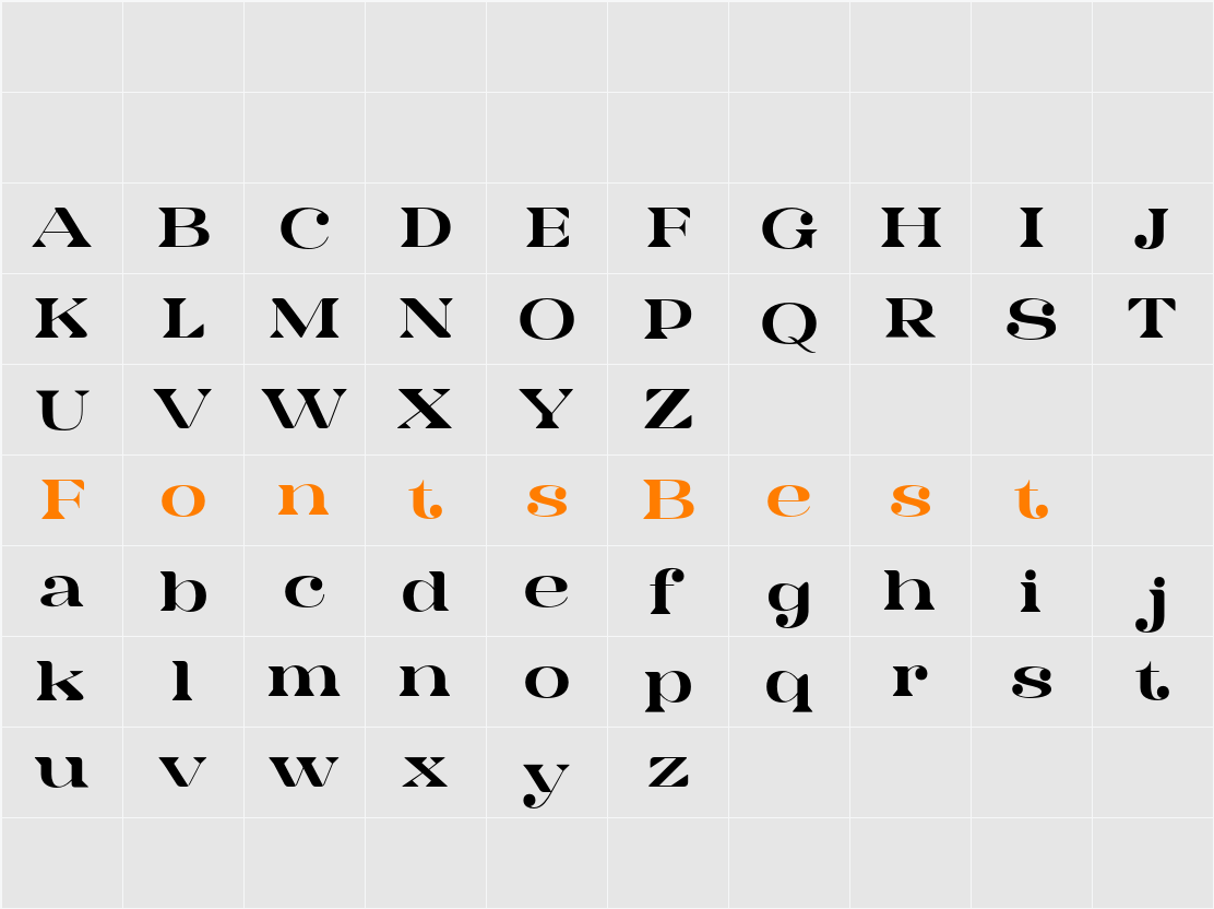 Lamna Rounded Demo Character Map