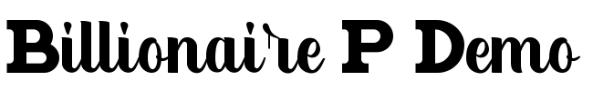 Billionaire P Demo Font Image