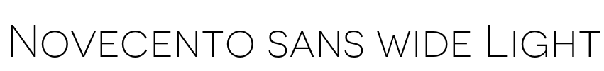 Novecento sans wide Light Font Image