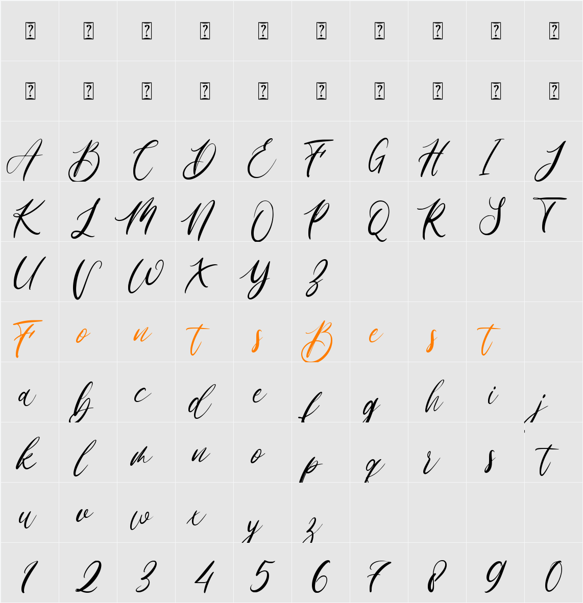 Astta Character Map