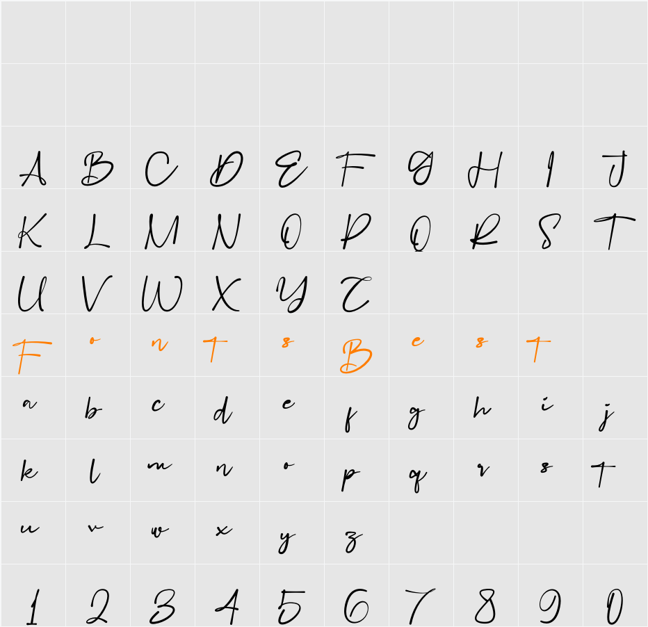 Joonfloss Character Map