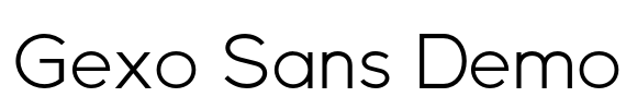 Gexo Sans Demo Font Image