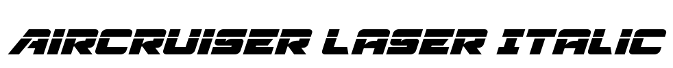 Aircruiser Laser Italic Font Image