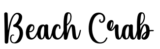 Beach Crab Font Image