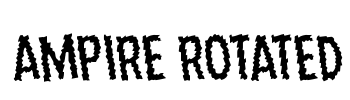 Ampire Rotated Font Image