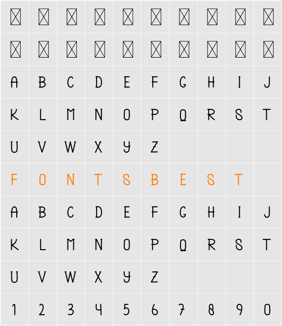 Fresh Honey Character Map