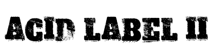 ACID LABEL II Font Image