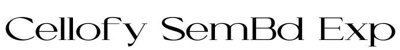 Cellofy SemBd Exp Font Image