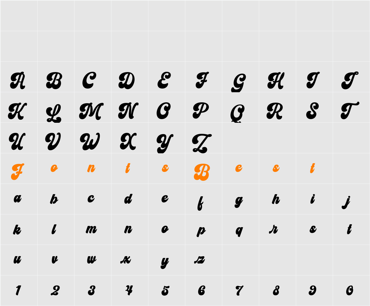 Scaferi Character Map