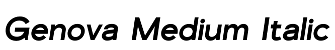 Genova Medium Italic