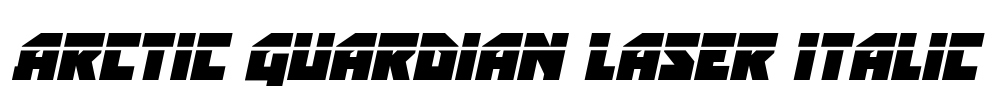 Arctic Guardian Laser Italic Font Image