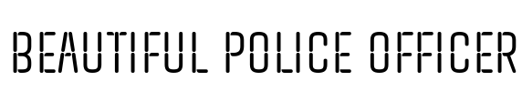 Beautiful Police Officer Font Image