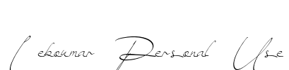 Leboumar Personal Use Font Image