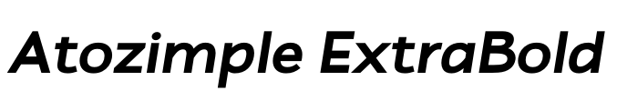 Atozimple ExtraBold Font Image