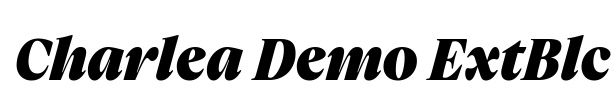 Charlea Demo ExtBlc Font Image