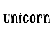 Unicorn Font Image