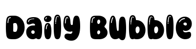 Daily Bubble Font Image