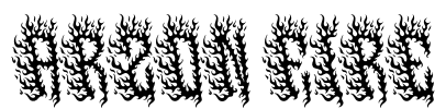 ARZON FIRE Font Image