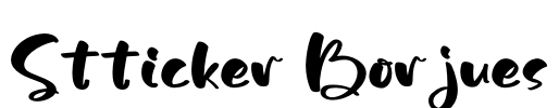 Stticker Borjues Font Image