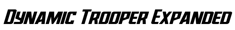 Dynamic Trooper Expanded Font Image