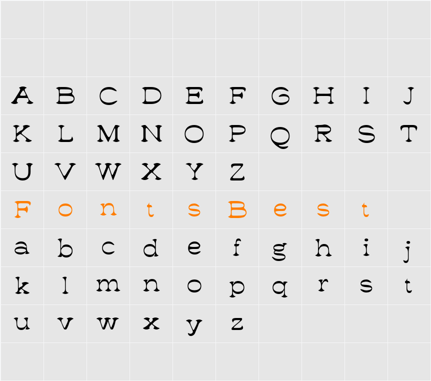Ludowise Vintage Demo Drawn Character Map