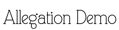 Allegation Demo Font Image