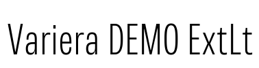 Variera DEMO ExtLt Font Image