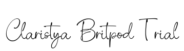 Claristya Britpod Trial Font Image