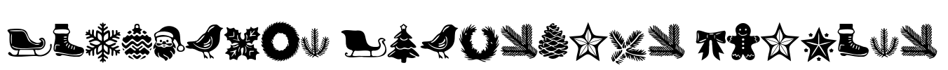 Wonderful Christmas Symbols Font Image