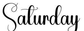 Saturday Font Image