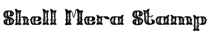 Shell Mera Stamp Font Image