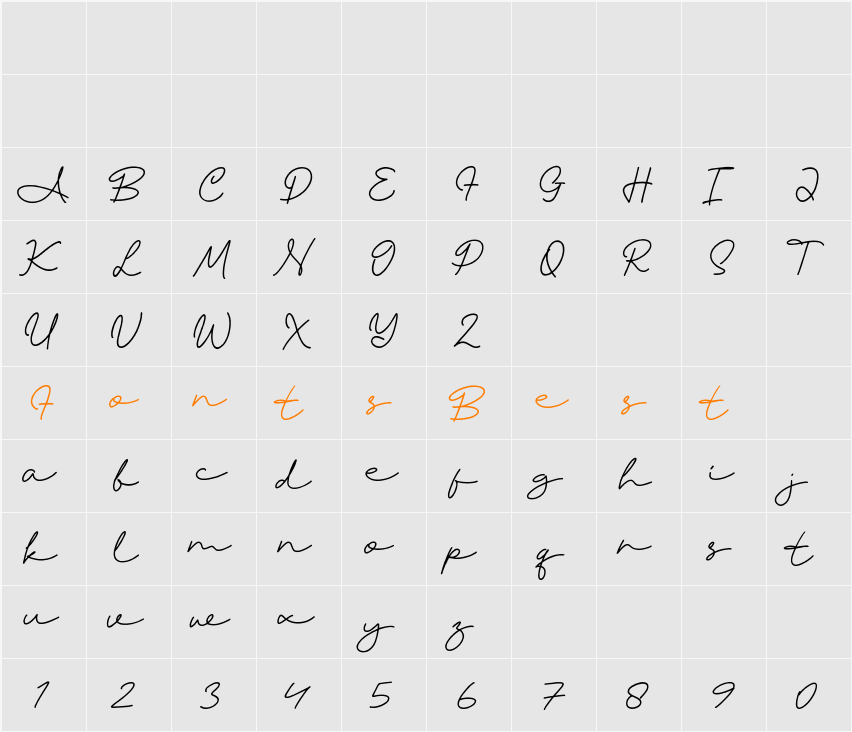 Singlong Character Map